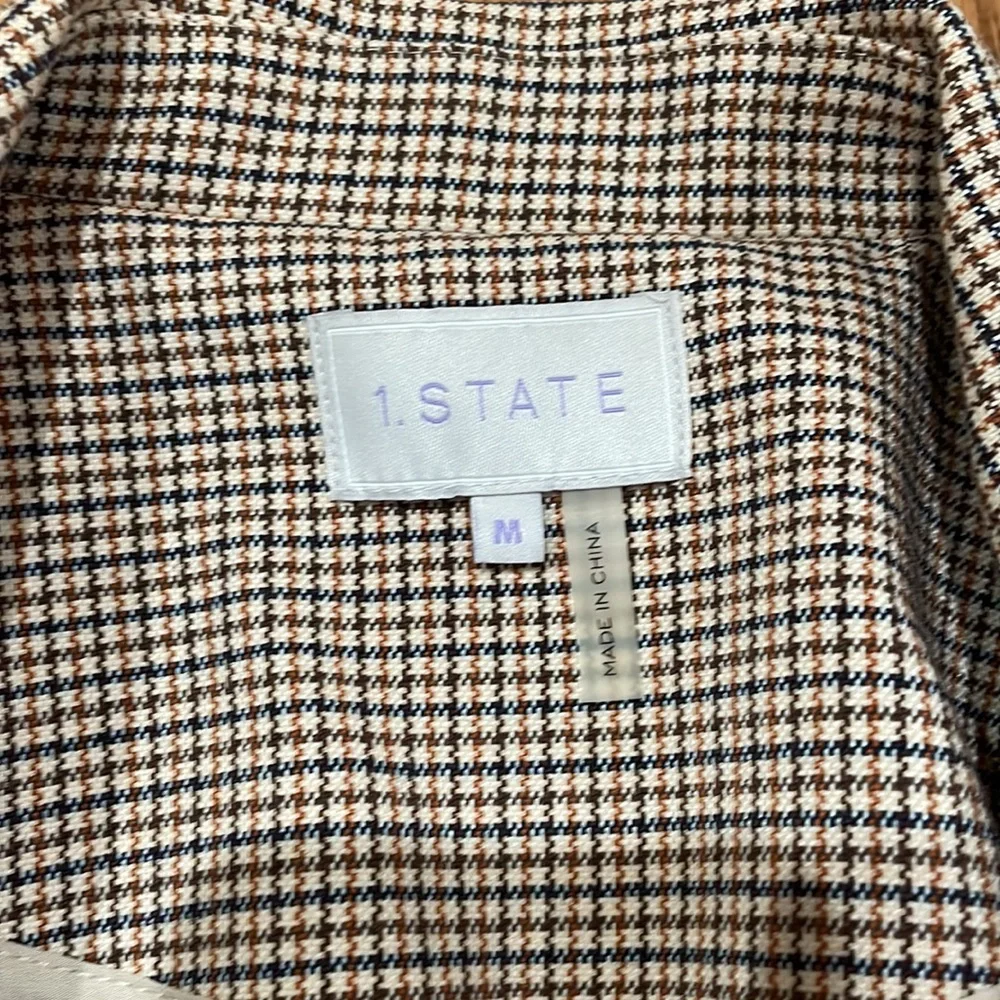 1. State Brown Tattersall Check Trench Coat